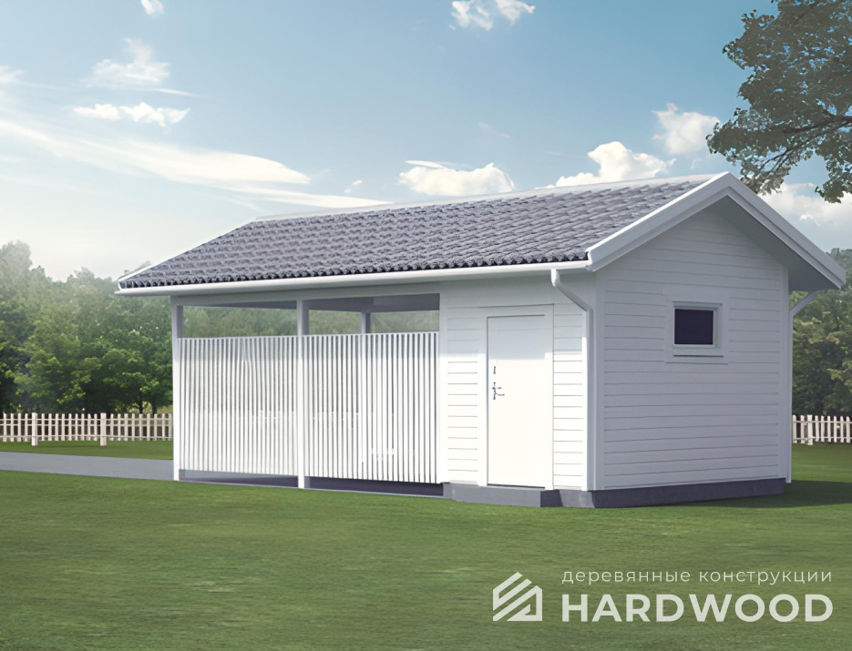 Навес авто деревянный №68 - фото 956