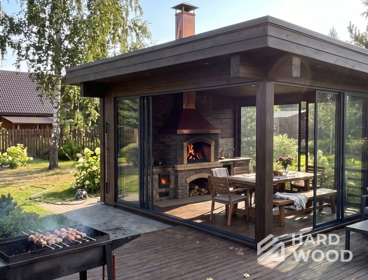 Беседка с мангальной зоной №102 - фото 2308