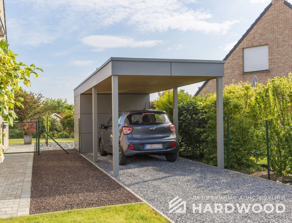 Навес односкатный с хозблоком №114 - фото 1293